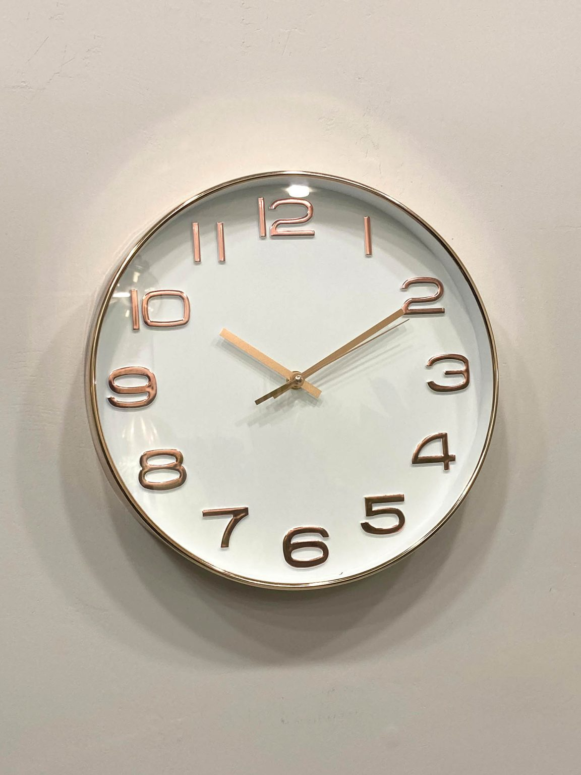 Wall Clock White Golden MK1073