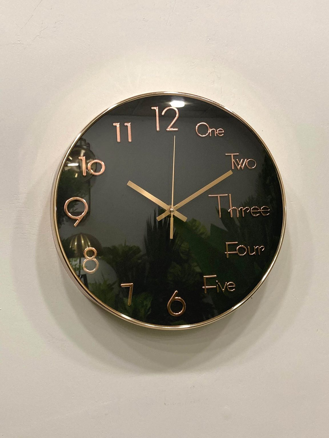 Wall Clock Black Golden MK1074