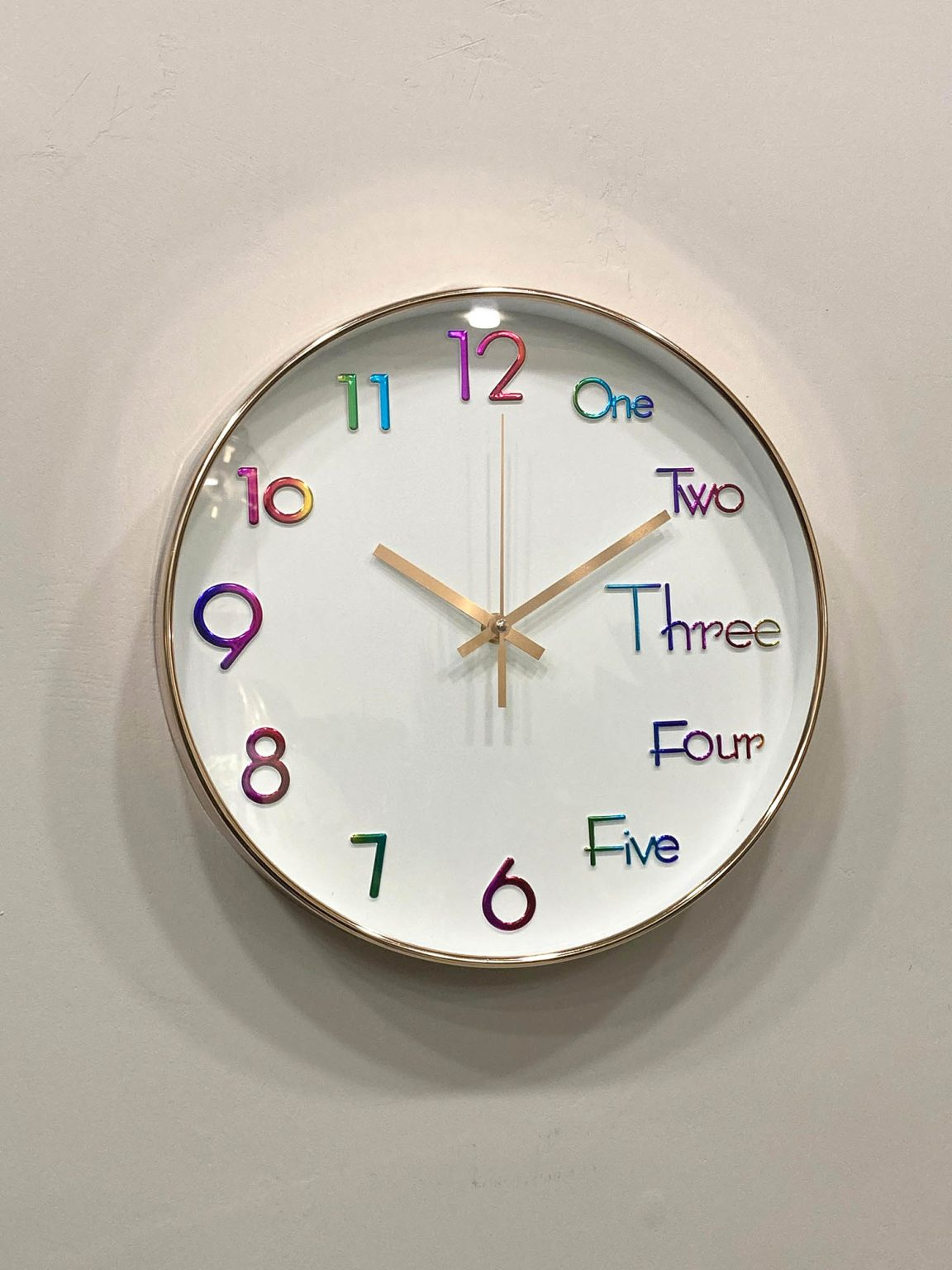 Wall Clock White Golden MK1074a